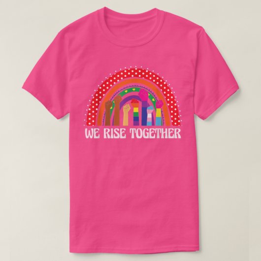 LGBT同性愛者プライド社会運動レインボー Tシャツ (デザイン正面)