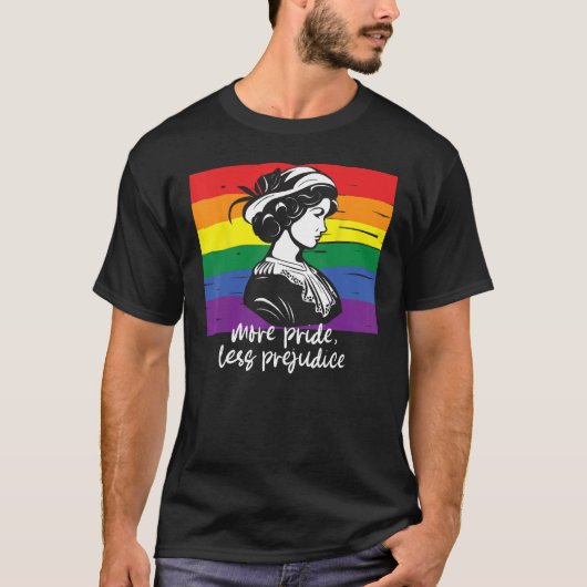 LGBT同盟国より多くのプライドより少ない偏見の月の進歩 Tシャツ (正面)