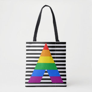 LGBT同盟国プライドフラグの色(全プリント) トートバッグ