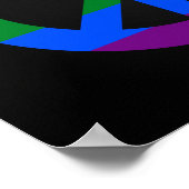 LGBT国旗の平和看板ポスター ポスター (角)