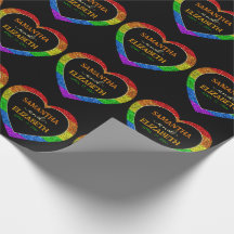 LGBT国旗の虹のハートがゲイ結婚の