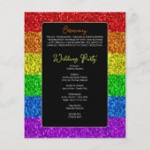 LGBT国旗の虹の輝きゲイレズ結婚ビアン (裏面)