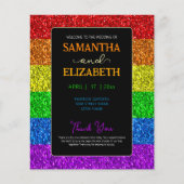 LGBT国旗の虹の輝きゲイレズ結婚ビアン (正面)