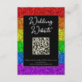 LGBT国旗の虹の輝きゲイレズ結婚ビアン エンクロージャーカード (正面)