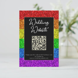 LGBT国旗の虹の輝きゲイレズ結婚ビアン エンクロージャーカード