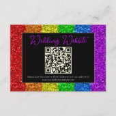 LGBT国旗の虹の輝きゲイレズ結婚ビアン エンクロージャーカード (正面)