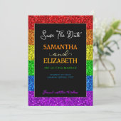 LGBT国旗の虹の輝きゲイレズ結婚ビアン セーブザデート (スタンド正面)