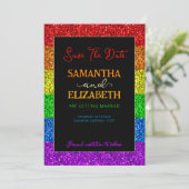 LGBT国旗の虹の輝きゲイレズ結婚ビアン セーブザデート (スタンド正面)