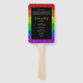 LGBT国旗の虹の輝きゲイレズ結婚ビアン ハンドファン (裏面)