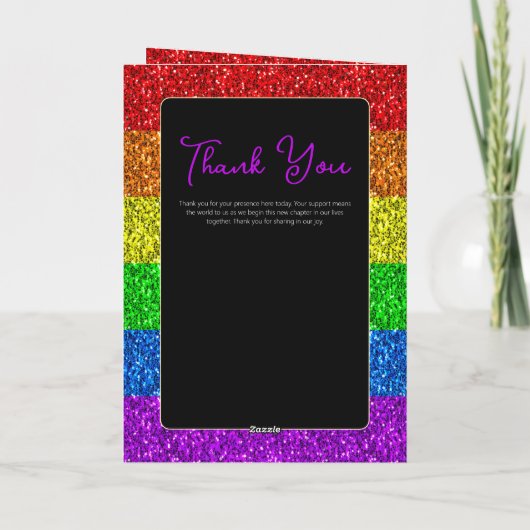 LGBT国旗の虹の輝きゲイレズ結婚ビアン プログラム (裏面)