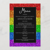 LGBT国旗の虹の輝きゲイレズ結婚ビアン メニュー (正面)