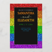 LGBT国旗の虹の輝きゲイレズ結婚ビアン メニュー (裏面)