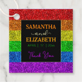 LGBT国旗の虹の輝結婚き フェイバータグ (正面)