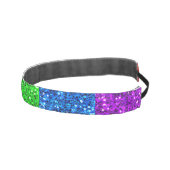 LGBT国旗の鮮やか虹のグリッター アスレチックヘッドバンド (右)