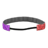 LGBT国旗の鮮やか虹のグリッター アスレチックヘッドバンド (裏面)