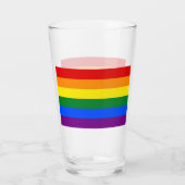 LGBT国旗を掲げた愛国的ガラス杯 タンブラーグラス (裏面)