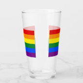 LGBT国旗を掲げた愛国的ガラス杯 タンブラーグラス (左)