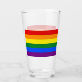 LGBT国旗を掲げた愛国的ガラス杯 タンブラーグラス
