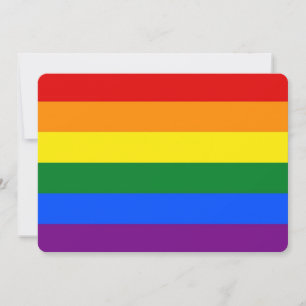 LGBT国旗を掲げた愛国的招待状 招待状