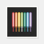 LGBT国旗ゲイプライド スタンダードカクテルナプキン (正面)