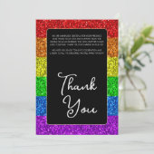 LGBT国旗レズビアン結婚ズ サンキューカード (スタンド正面)