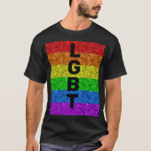 LGBT国旗鮮やかの輝きカスタマイズ Tシャツ (正面)
