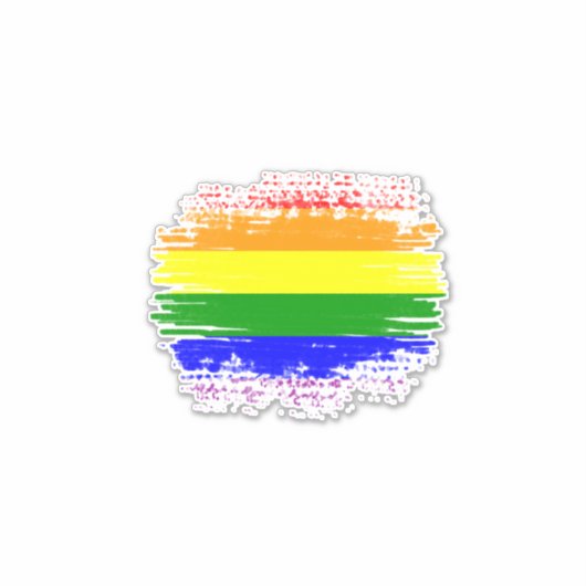 LGBT国旗 シール (正面)