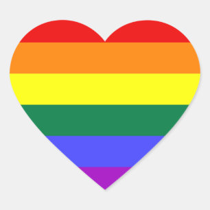 LGBT国旗 ハートシール
