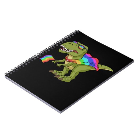 LGBT女性ゲイプライドギフトメンズBi LGBTQ Tレックス ノートブック (左側)