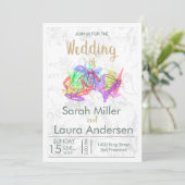 LGBT女性結婚式招待状 招待状 (スタンド正面)