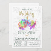 LGBT女性結婚式招待状 招待状 (正面/裏面)