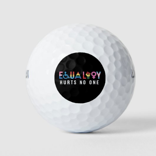 LGBT平等は誰にも害を与えないプライド人権 ゴルフボール (正面)