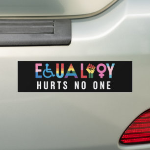 LGBT平等は誰にも害を与えないプライド人権 バンパーステッカー