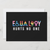 LGBT平等は誰にも害を与えないプライド人権 招待状 (正面)