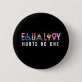 LGBT平等は誰にも害を与えないプライド人権 缶バッジ (正面)