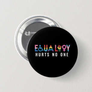 LGBT平等は誰にも害を与えないプライド人権 缶バッジ