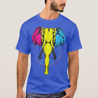 LGBT平等パンセアリティフラッグエレファントパンプライド Tシャツ
