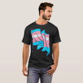 Lgbt性転換旗トランスプライド人権Tra Tシャツ (正面フル)