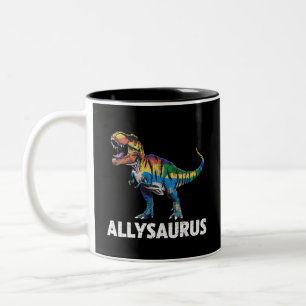 LGBT恐竜 レインボーフラッグ Ally LGBT Allysaurus ツートーンマグカップ