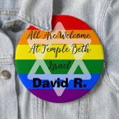 LGBT支援ユダヤ人ボタンとデイビッドのスター 缶バッジ (インサイチュ)