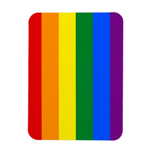 LGBT旗を掲げた愛国的な柔軟な磁石 マグネット (縦)