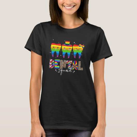 LGBT歯科衛生士歯科分隊ヒョウ Tシャツ (正面)