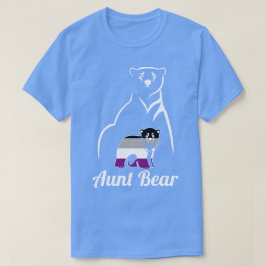 LGBT無性叔母ベアーエースプライド国旗 Tシャツ (デザイン正面)