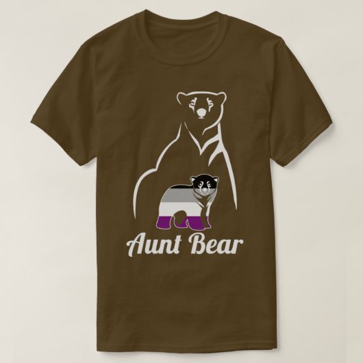 LGBT無性叔母ベアーエースプライド国旗 Tシャツ (デザイン正面)