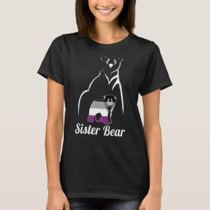 Lgbt無性姉妹ベアーエースプライド国旗 Tシャツ