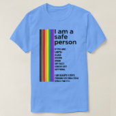Lgbt私は安全な人で、あなたのために宇宙を持つ Tシャツ (デザイン正面)