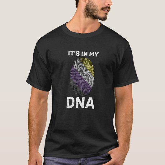 Lgbt第三性別Dna非バイナリフラグプライド月N Tシャツ (正面)
