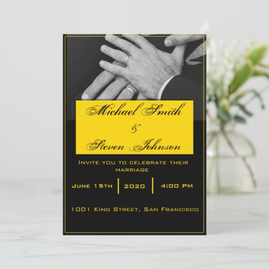 LGBT結婚式招待状 招待状 (スタンド正面)