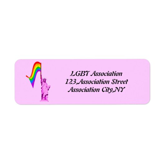 LGBT自由の女神差出人住所ラベルテンプラ ラベル (正面)