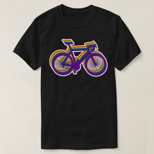 LGBT自転車サイクリングサイクリングゲイスピードバイク Tシャツ (デザイン正面)